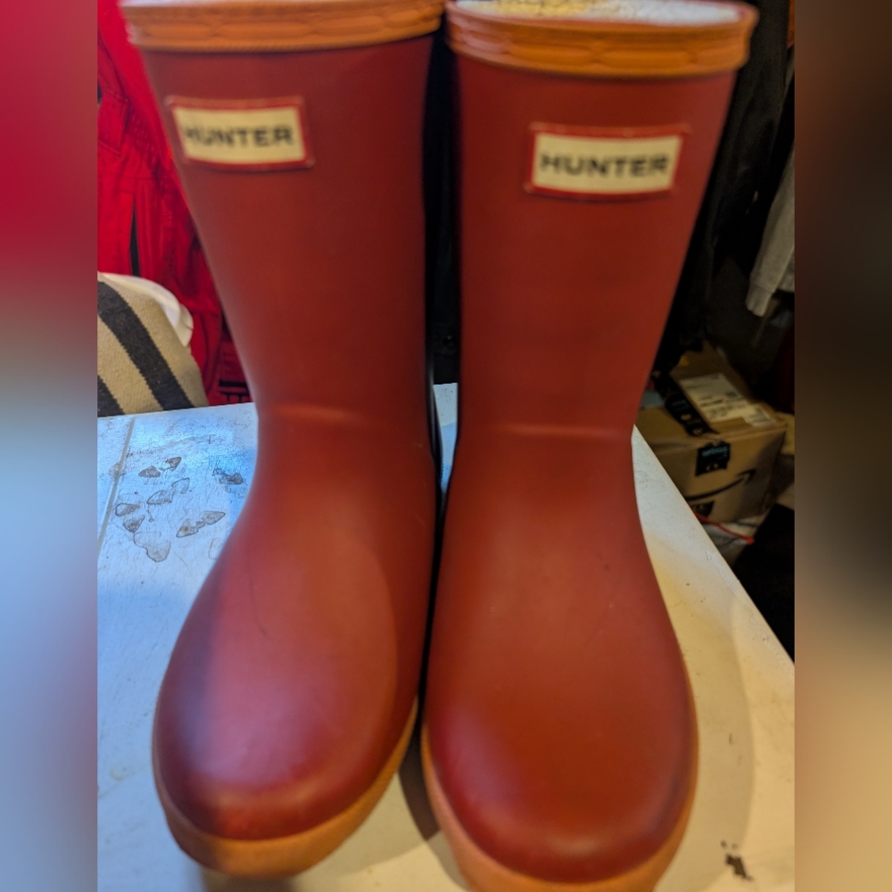 Hunter Red Rain Boots UK Sz 11